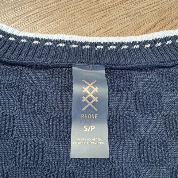 Rhone women's Birdie Oversized Cardigan sweater size S small navy blue white - Picture 10 of 11